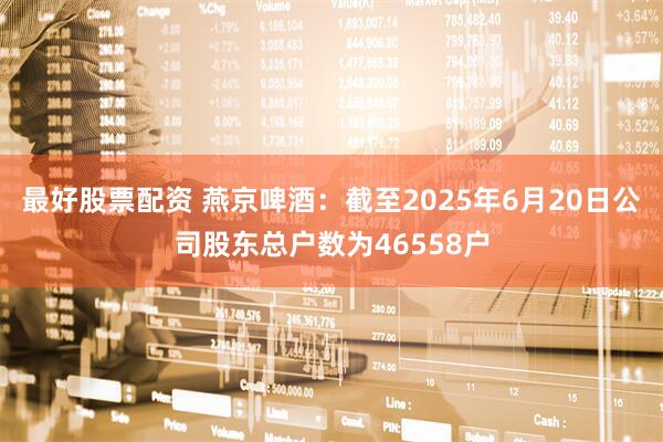 最好股票配资 燕京啤酒：截至2025年6月20日公司股东总户数为46558户