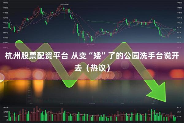 杭州股票配资平台 从变“矮”了的公园洗手台说开去（热议）